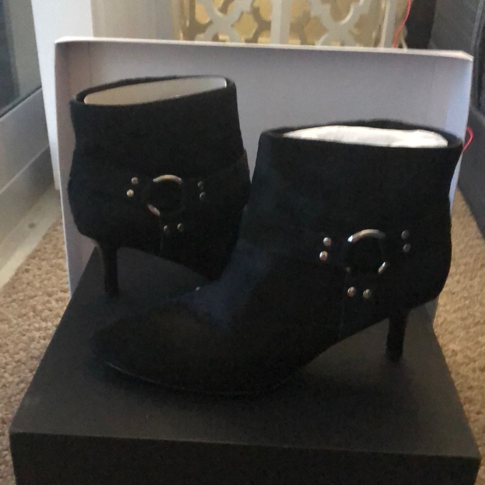 OPENING CEREMONY Sage Velvet Harness Bootie Sz 9 - Picture 2 of 4